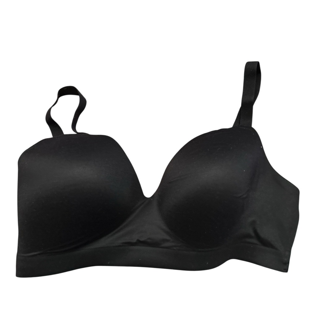 Soma Enbliss Women's 40D Bra Black Wirefree Opaque V-Neck Wireless Soft‎